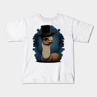 Alpaca Wearing Top Hat Kids T-Shirt